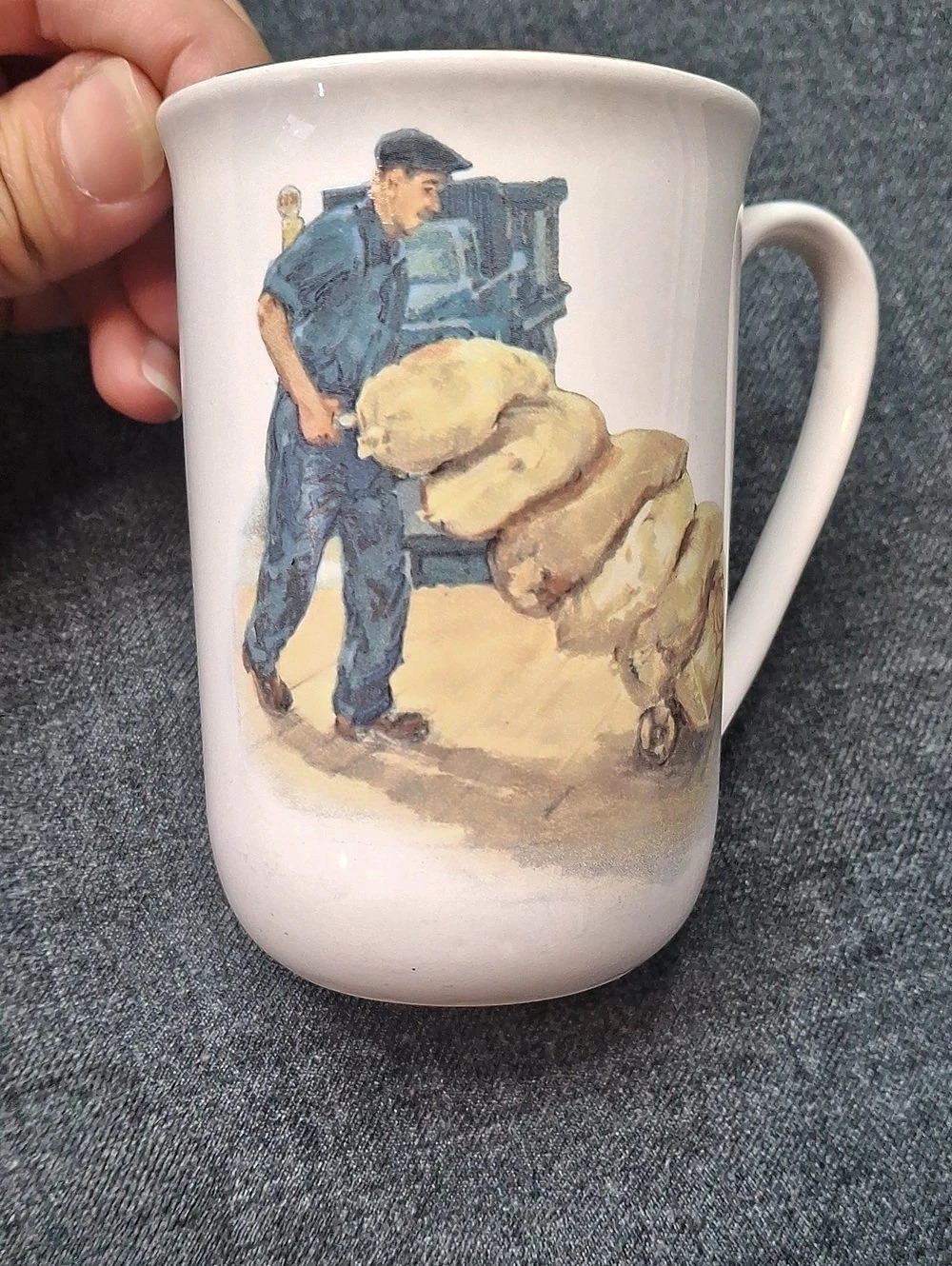 Co-op 75th Anniversary 1914-1989 Coffee Mug White & Blue
